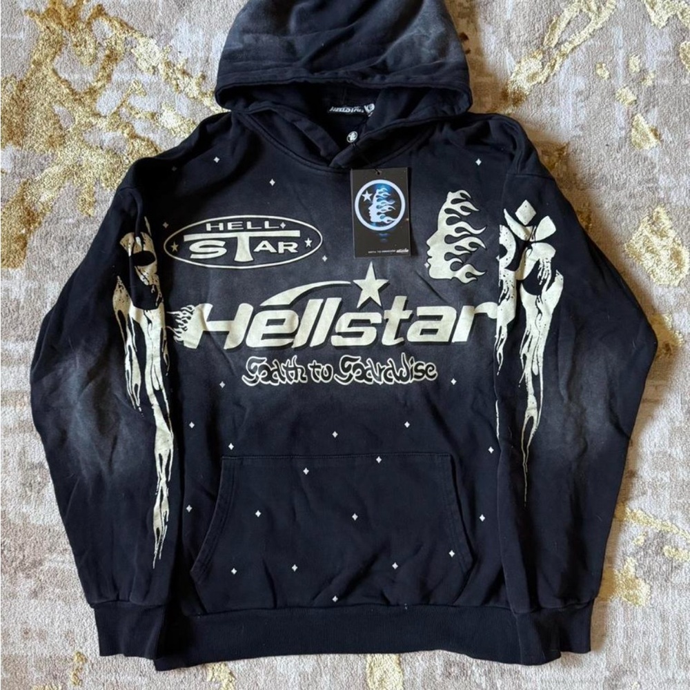 Hellstar Black Graphic Hoodie